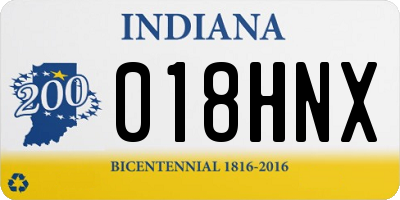 IN license plate 018HNX