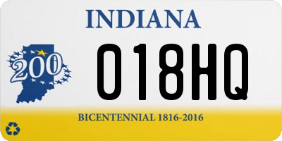 IN license plate 018HQ