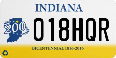 IN license plate 018HQR
