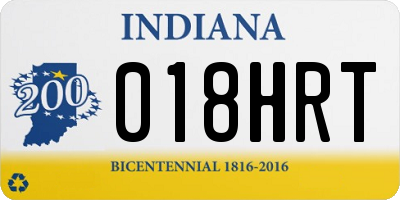 IN license plate 018HRT