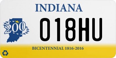 IN license plate 018HU