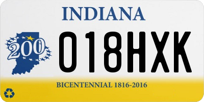 IN license plate 018HXK