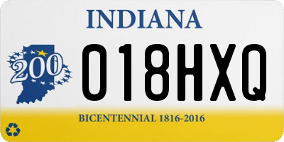 IN license plate 018HXQ