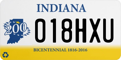 IN license plate 018HXU
