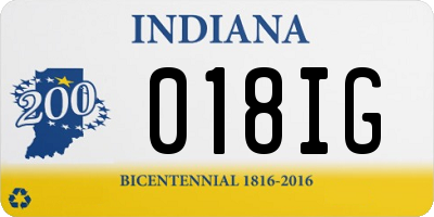 IN license plate 018IG