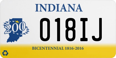 IN license plate 018IJ