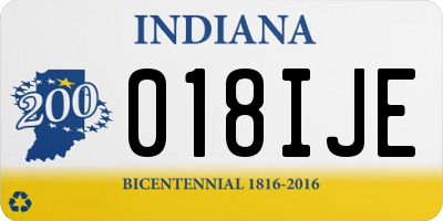 IN license plate 018IJE