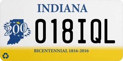 IN license plate 018IQL