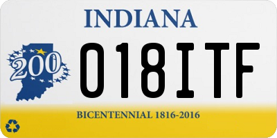 IN license plate 018ITF