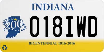 IN license plate 018IWD