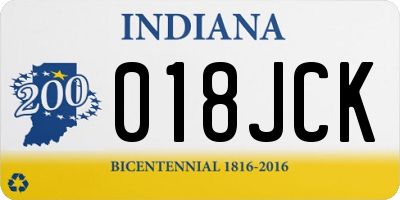 IN license plate 018JCK
