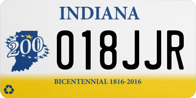 IN license plate 018JJR
