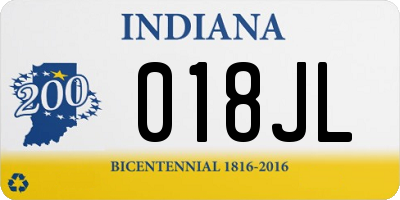 IN license plate 018JL