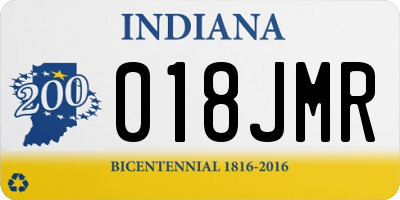 IN license plate 018JMR