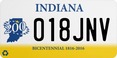 IN license plate 018JNV