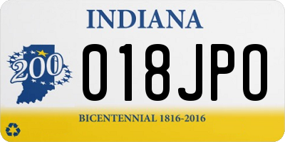 IN license plate 018JPO