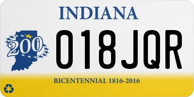 IN license plate 018JQR