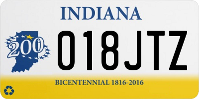 IN license plate 018JTZ