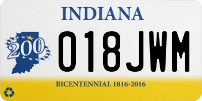 IN license plate 018JWM