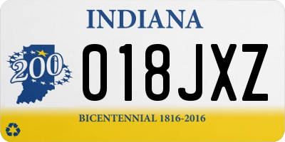 IN license plate 018JXZ
