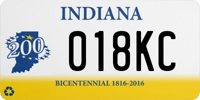 IN license plate 018KC