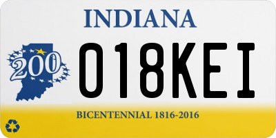 IN license plate 018KEI
