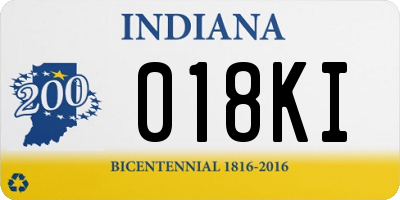 IN license plate 018KI