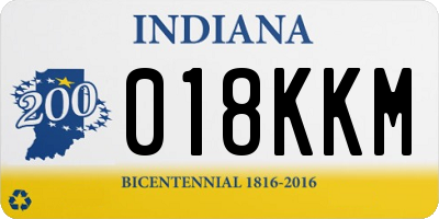 IN license plate 018KKM