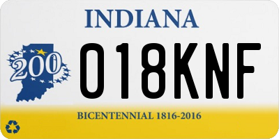 IN license plate 018KNF