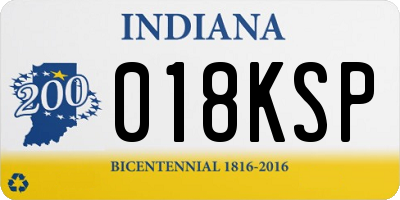 IN license plate 018KSP