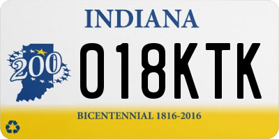 IN license plate 018KTK