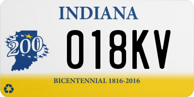 IN license plate 018KV