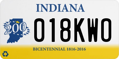 IN license plate 018KWO