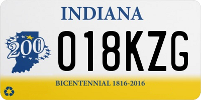 IN license plate 018KZG