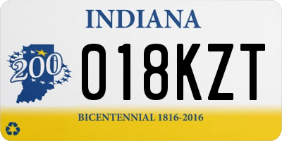 IN license plate 018KZT