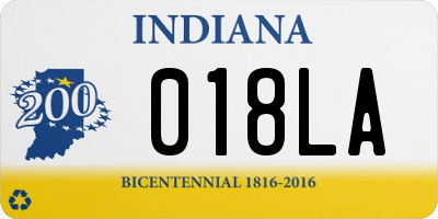 IN license plate 018LA