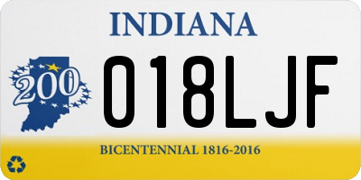 IN license plate 018LJF