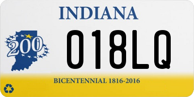 IN license plate 018LQ