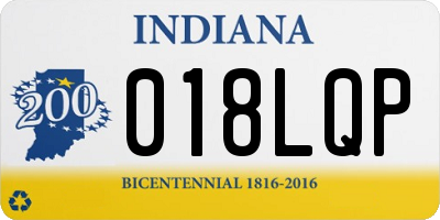 IN license plate 018LQP