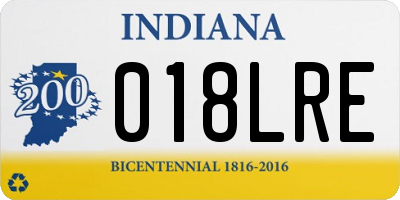 IN license plate 018LRE