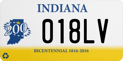 IN license plate 018LV