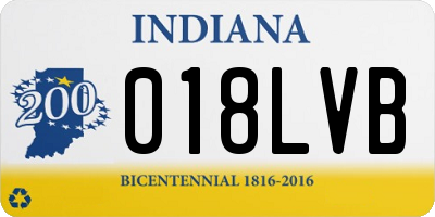 IN license plate 018LVB
