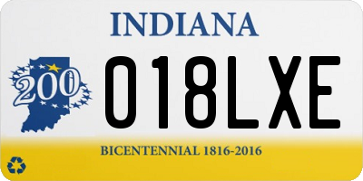 IN license plate 018LXE