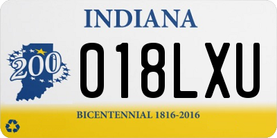 IN license plate 018LXU