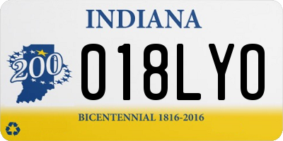 IN license plate 018LYO