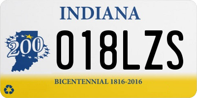 IN license plate 018LZS