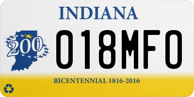 IN license plate 018MFO