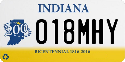 IN license plate 018MHY