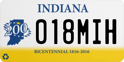 IN license plate 018MIH