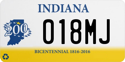 IN license plate 018MJ